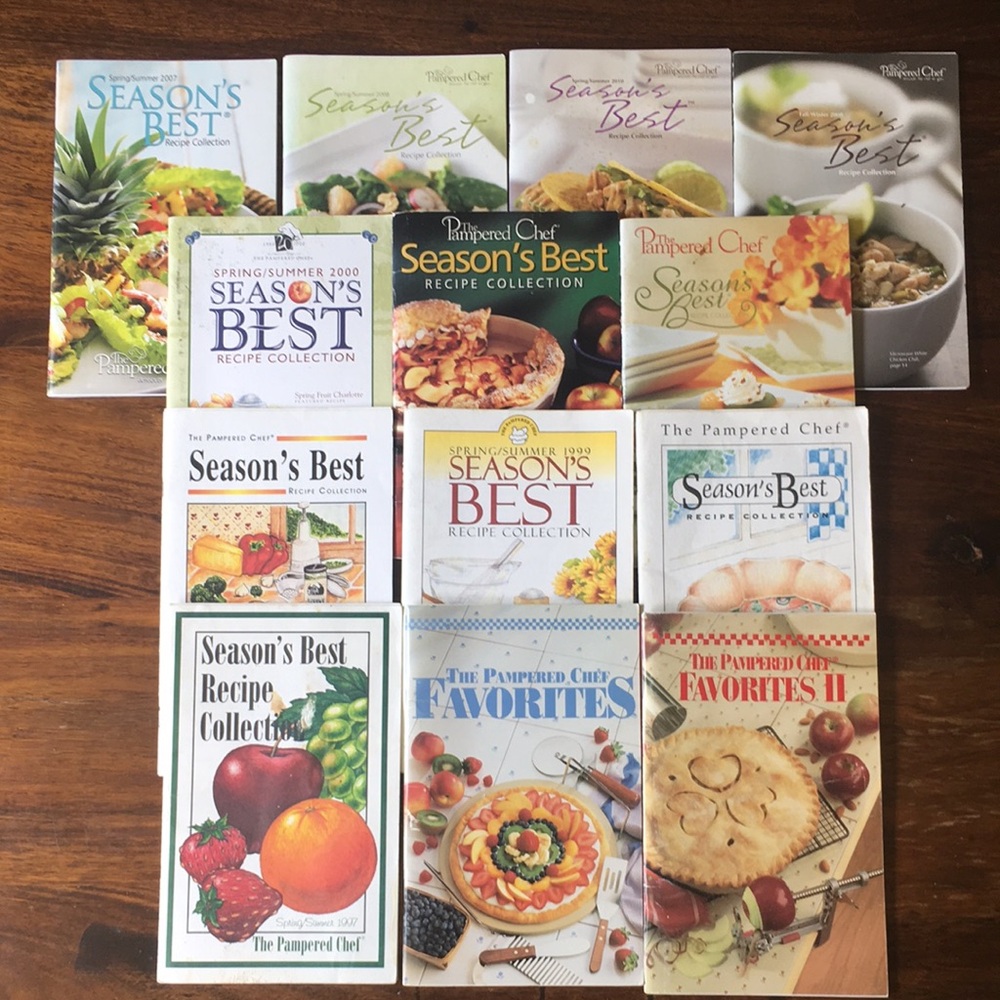Pampered Chef ‘Season's Best’ + ‘Favorites’ Mixed Lot of 13 : 1992 to 2010